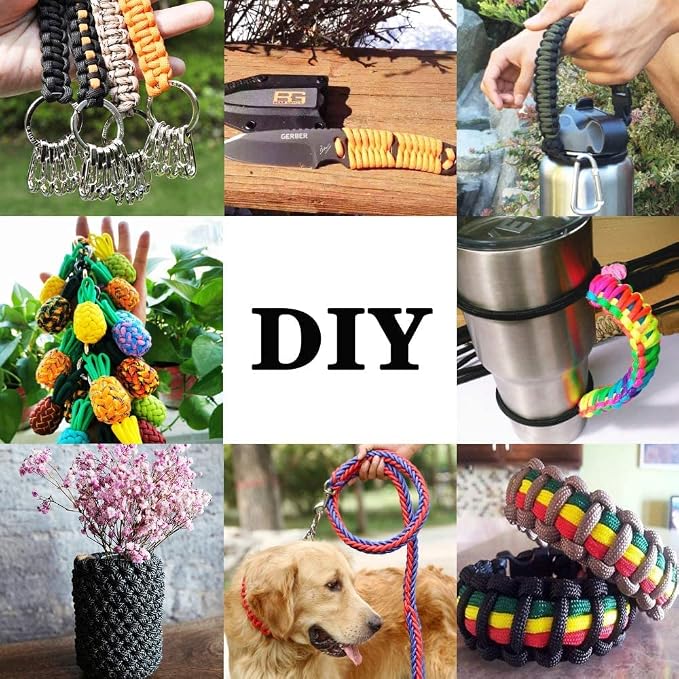Paracord Combo Kit - 36 Colors, Multifunction Ropes & Accessories for Crafts