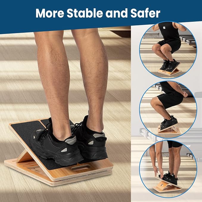 StrongTek Slant & Balance Set – Green Foam Pad + 13" Adjustable Slant Board for Rehab & Stretching