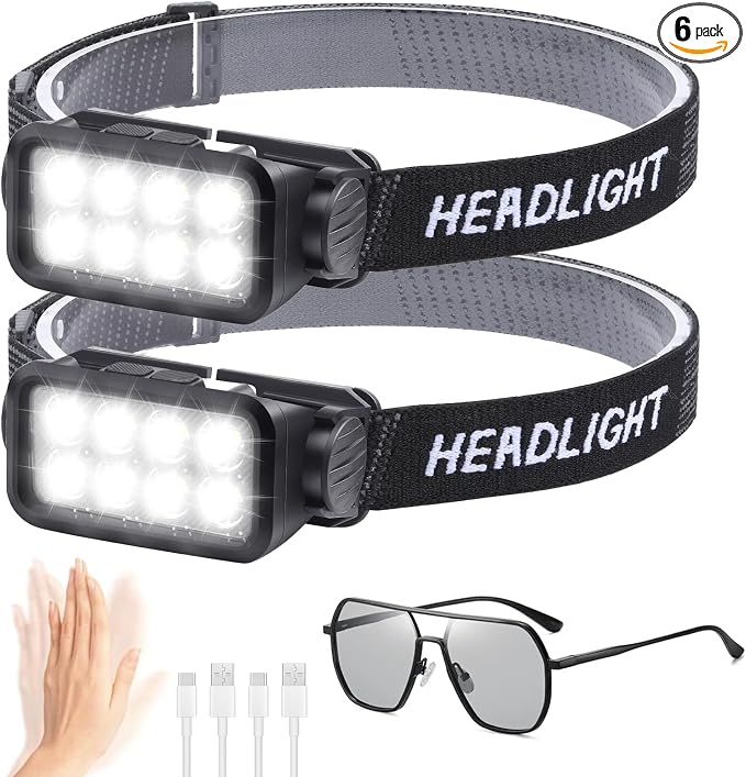 ZG Tattoo Lighting Lamp,2 LED Polarized Tattoo Headlamp,Tattoo Light Kit with Tattoo Vision Lenses for Eliminating Shadows,Equipped with an Lnduction Switch Led Tattoo Work Light