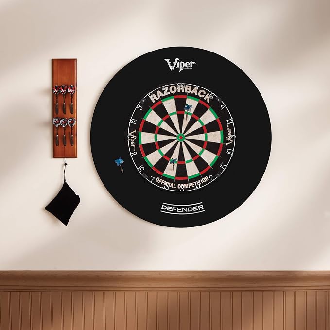 Viper Defender Backboard & Sisal/Bristle Steel Tip Dartboard Bundle