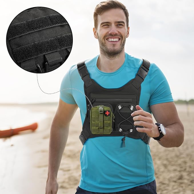 Sports Chest Holster Bag EDC Pouch Bag IFAK Chest Pack for Running