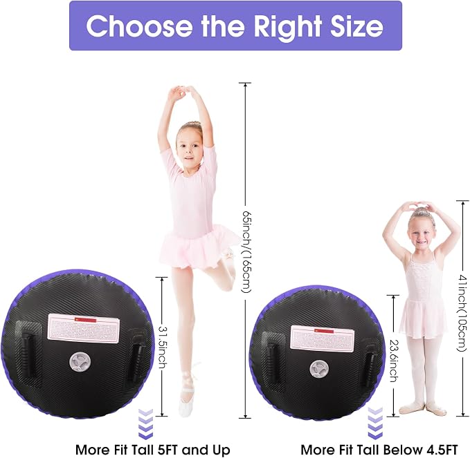 Gymnastics Air Barrel Roller Air Spot, Inflatable Tumbling Mat Tumble Track Gymnastic Equipment Balance Cylinder with Pump for Yoga Cheerleading Home Use Gym
