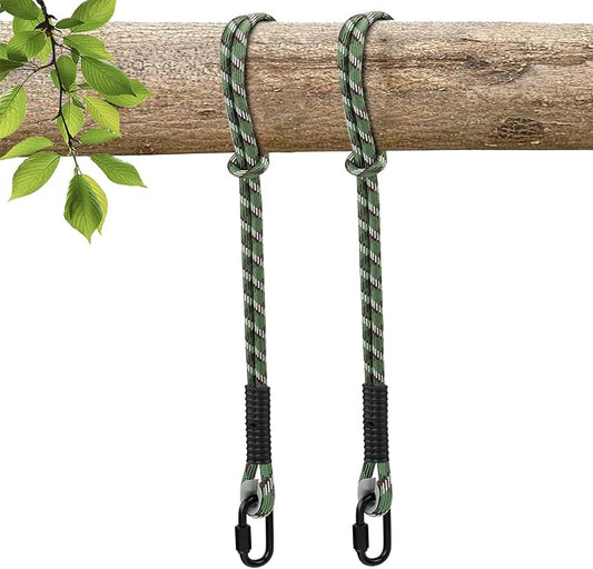 Heavy Duty Tree Swing Ropes, Hammock Tree Straps Hanging Kit, for Outdoor Swings Hammock Playground Set Accessories (5.41ft,65",Green,2Pack)