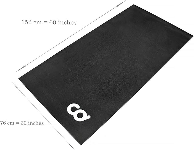 CyclingDeal Bike Trainer Floor Mat - Compatible with Indoor Exercise Stationary Bike Treadmill Elliptical Waterproof Gym Flooring Equipment - Indoor Cycle Stepper - Soft 30" x 60" (76 x 153cm)