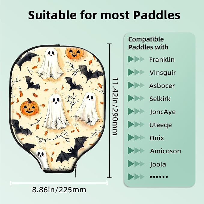 Pickleball Paddle Cover- Premium Water-Resistant Racket Sleeves with Reinforced Zippers, Universal Fit for USAPA Standard Paddles, Extra Padding Protection 6