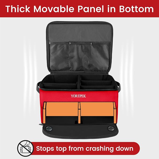 YOREPEK 2 Layer Golf Trunk Organizer, Golf Gifts for Men with Separate Ventilated Compartment for 2 Pair Shoes, Waterproof Car Trunk Locker for Balls, Tees, Clothes, Gloves, Gifts for Golfers