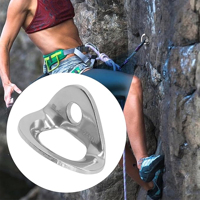 10PCS 25KN Bolt Hangers Rock Climbing Holds, 316 Stainless Steel Lightweight Climbing Hanger Rock Climbing Anchors for 10MM/ 3/8" Drill Bit, for Cave Exploration Engineering Protection