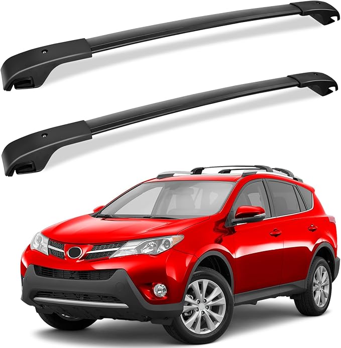 FengYu Roof Racks Cross Bars Compatible with Toyota RAV4 2013-2018 with Side Rails, Aluminum Crossbars Luggage Rack Rooftop Cargo Snowboard ski Luggage car Bike Carrier