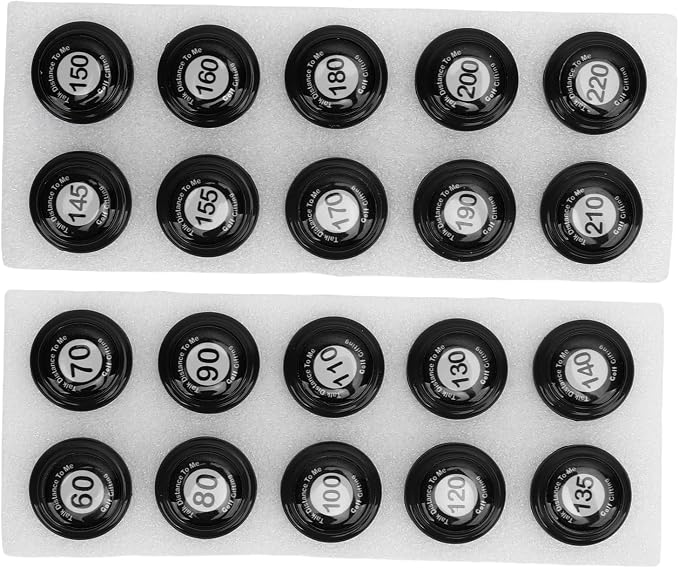 RiToEasysports Golf Club Distance Markers 20 Pack Golf Ball Markers with Instant Distance Guidance Easy Attachment Universal Fit for Training Course Management