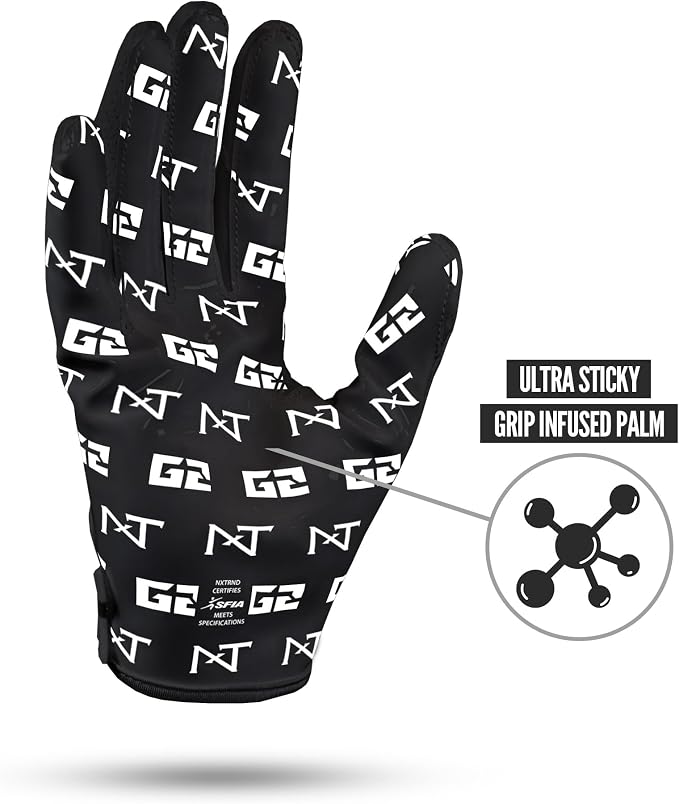 Nxtrnd G2 Pro Football Gloves, Men's Ultra Sticky Elite Receiver Gloves
