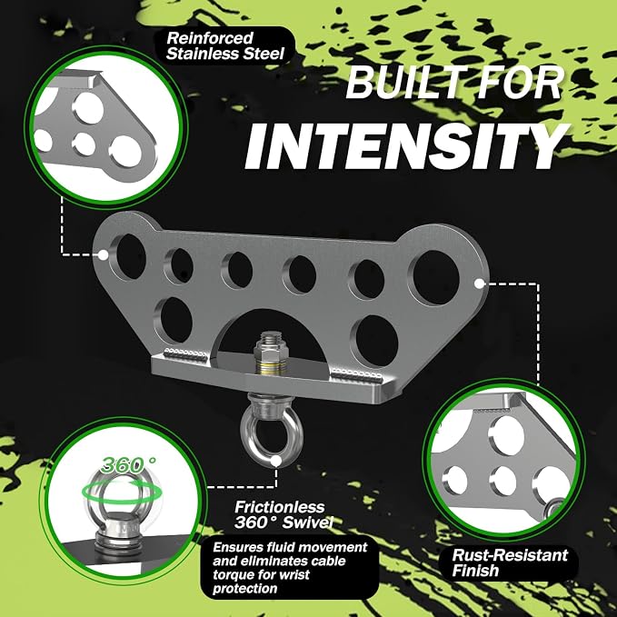 Double to Single Adaptor Plate for Cable Pulley Machines Durable Solid Stainless Steel with 3 Carabiners Suitable for Dual Cable Machines LAT Pulldown, Shoulder & Biceps Exercises