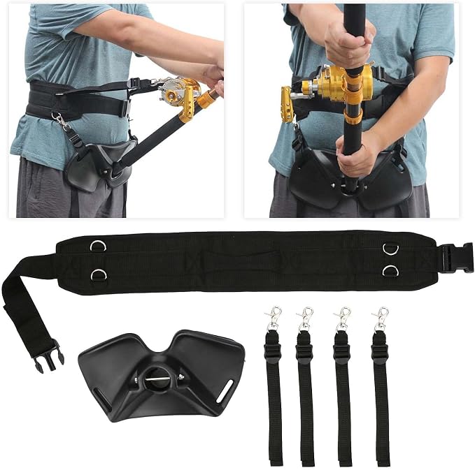 Fishing Belt, Fish Fighting Belt, Fishing Belt Rod Holder Suitable for Fish Lovers with Waist Size of 90-130cm/35.4-51.2in