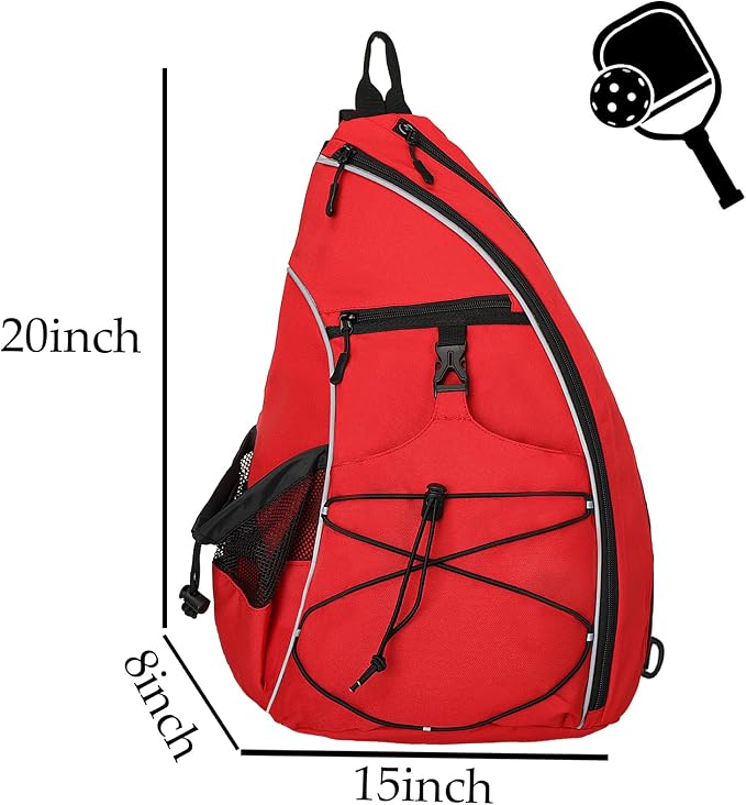 Goloni Pickleball Sling Bag for Men Women, Lightweight Pickleball Backpack with Fence Hook