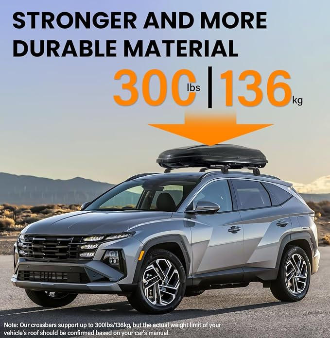300lbs Roof Rack Cross Bars Compatible with Hyundai Tucson 2016-2026 SE/SEL/N Line/Limited with Lock, Aluminum Anti-Rust Crossbars for Rooftop Cargo Luggage Kayak Canoe Bike Snowboard