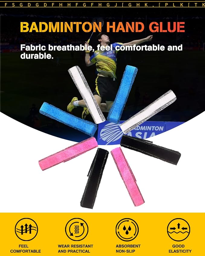 GLL Toweling Racket Overgrip, Super Absorbent Cotton Towel, Skid Resist Absorb Sweat Grip Tape, Handles Protection for Tennis Badminton Racquetball Squash Baseball