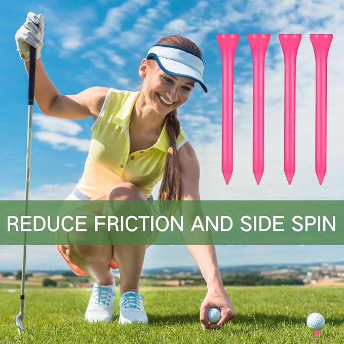 Mudder Golf Tees Bulk Wooden Bamboo Golf Tees Multicolor Wood for Men Balls Accessories