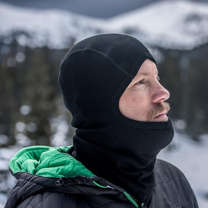 100% Merino Wool Balaclava - Winter Ski Mask - Face Mask - Cold Weather Gear