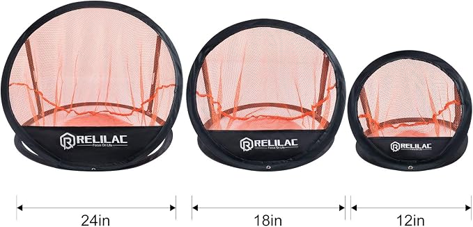 RELILAC Pop Up Golf Chipping Practice Net Set - Indoor/Outdoor Golfing Target Accessories for Golf Practice - Improve Your Short Game - Gifts for Men, Dad, Mom, Husband, Women, Kid, Golfers