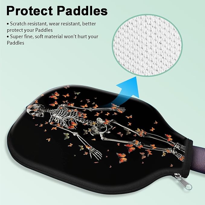 Pickleball Paddle Cover- Premium Water-Resistant Racket Sleeves with Reinforced Zippers, Universal Fit for USAPA Standard Paddles, Extra Padding Protection 6