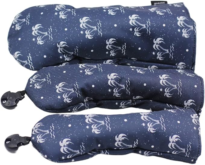 Golf Club Head Covers 3 Pack Waterproof Cloth Head Covers for Driver/Fairway Wood/Hybrid Fit All Golf Clubs Headcover #1#3#5 for All Brands