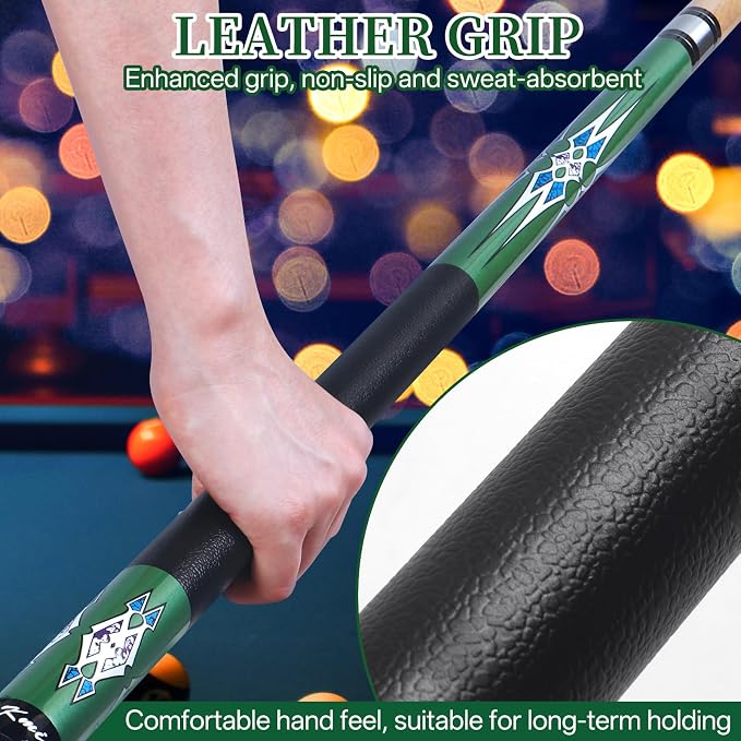 Kmise Pool Stick Set of - 58" Pool Cue Stick, Canadian Maple Professional Billiards Pool Cue, Pool Sticks for Adults, 18~21oz Multiple Colors
