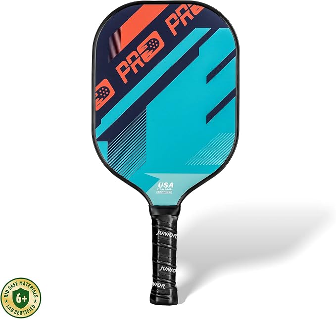 PicklePro Pickleball Paddles with Cover – Lightweight Fiberglass Pickleball Paddle for Kids, Youth & Beginners, Cushioned Grip, 13mm Honeycomb Core, Indoor & Outdoor Racket, USAP Approved