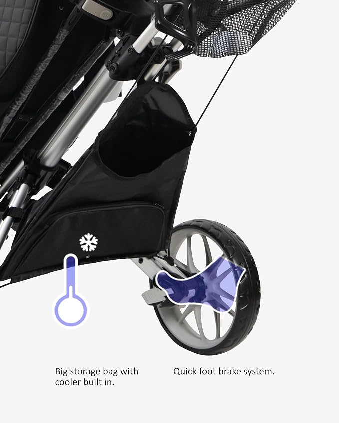 Caddytek Golf CaddyLite EZ Fold V8 3-Wheel Push Cart