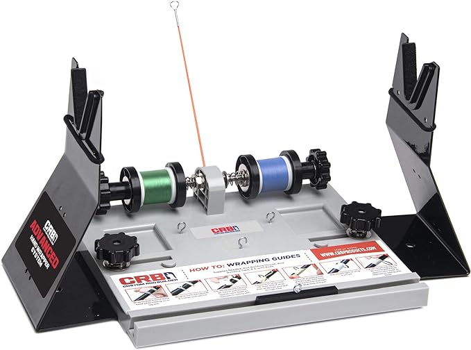 CRB Advanced Hand Wrapper System – 2 Spool Thread Tensioner & Rod Stand for Rod Building