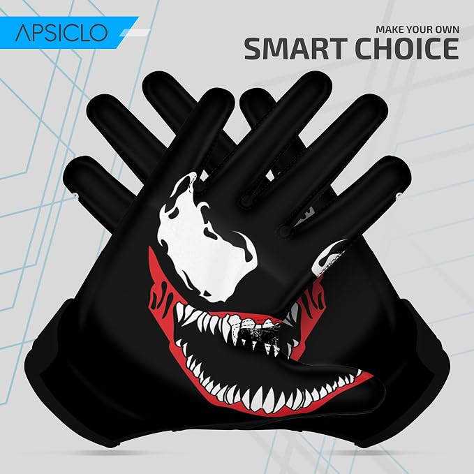 Sticky Football Receiver Gloves Silicone Grip Youth & Adult Sizes