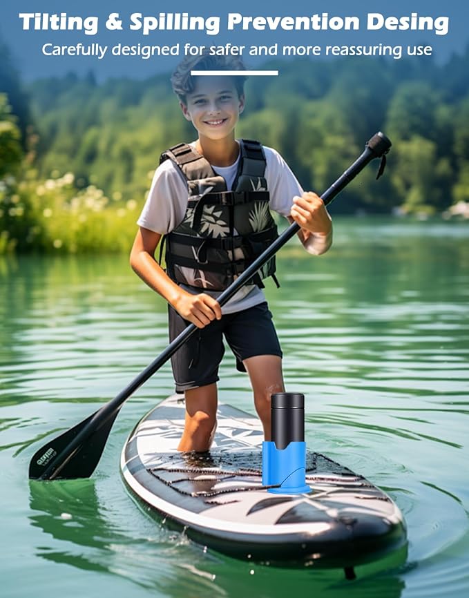 WYLOSUA® Paddle Board Cup Holder Kayak Cup Holder 2-in-1 Design for Drinks & Phone, for SUP/Kayak/Canoe, Water Sports Accessories (Fishing/Boating/Recreation)