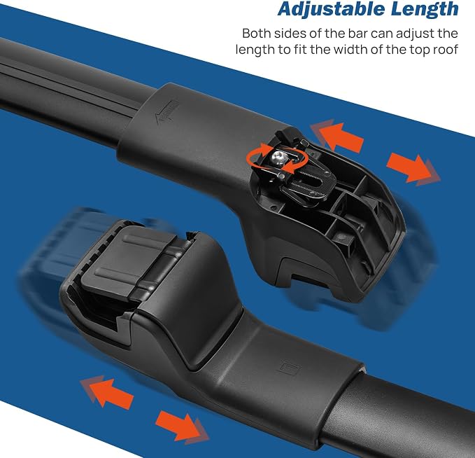 JOYTUTUS 300lbs Lockable Roof Rack Cross Bars Compatible with Subaru Crosstrek 2024-2026 with Raised Side Rails (Not for Wilderness), Heavy Duty Aluminum Anti-Theft Roof Rails Crossbars Luggage Rack