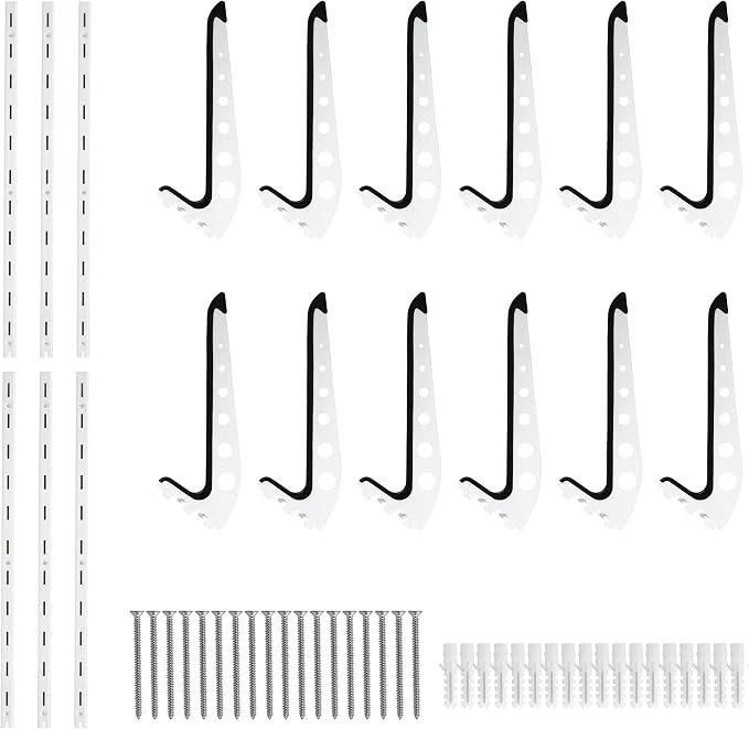 6 Board Surf Rack Wall Mount for Surfboard, Wakeboard, Snowboard Storage Adjustable Wall Hangers Boards Display