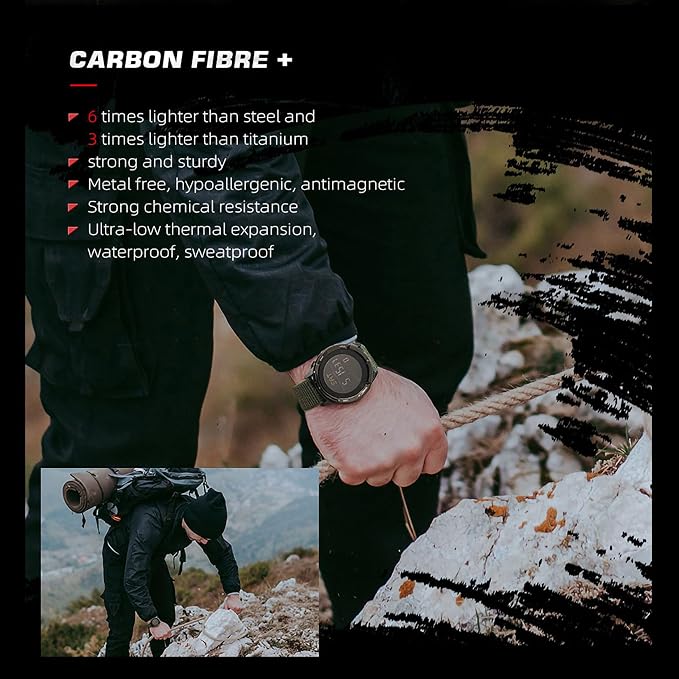 DIDITIME Tactical Watches for Men, Military Watches for Men, Waterproof 164FT, Fitness Watch, Mens Digital Watches with Compass, Metronome, Pedometer, Lightweight Breathable Nylon Watch