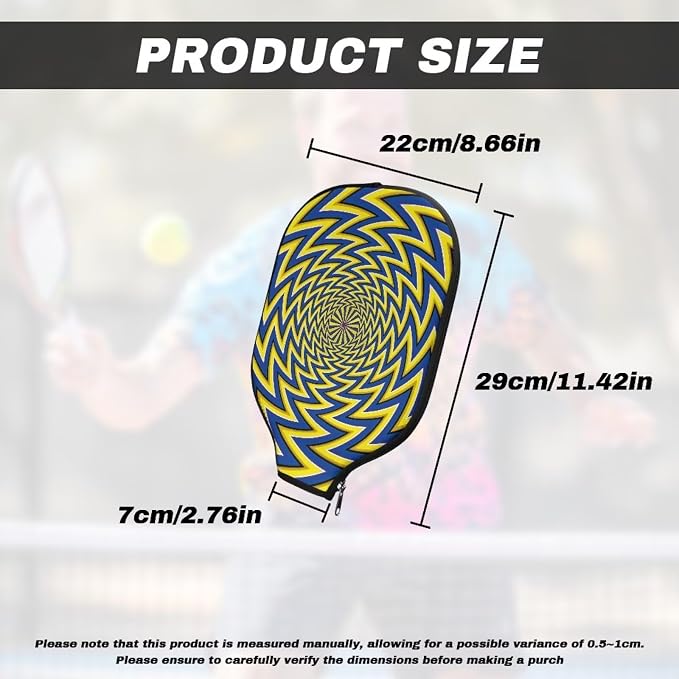 Pickleball Paddle Covers, Fits Standard Pickleball Racquets, Durable Zippered Paddle Cover Universal 8.6 x 11.4Inch