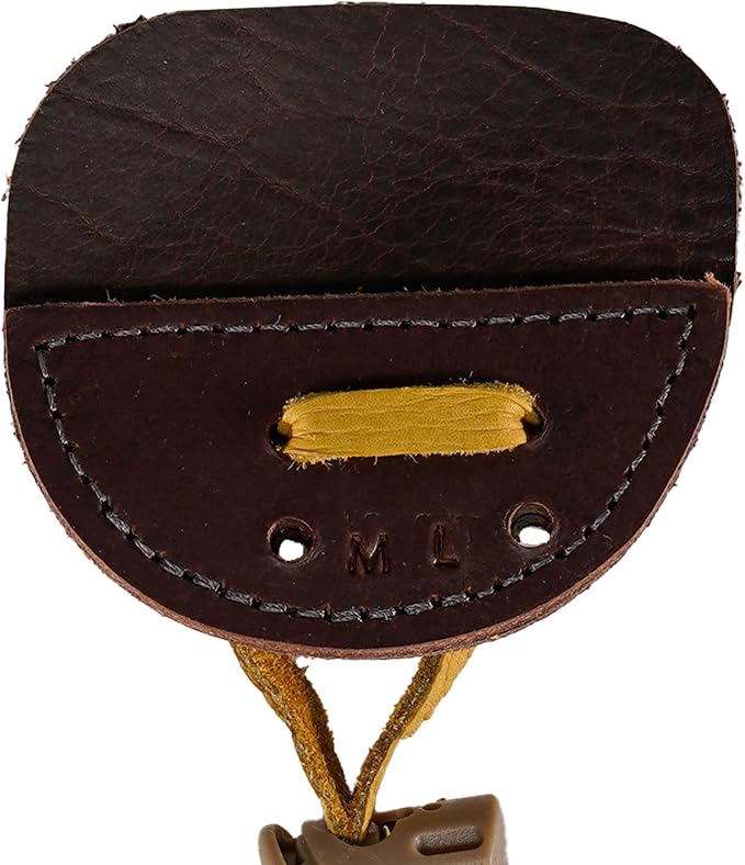 Hornet 3-Under Bison Tab – Handmade Leather Finger Tab for Traditional Archery, USA Made - Available in Medium, Large, Left and Right Hand