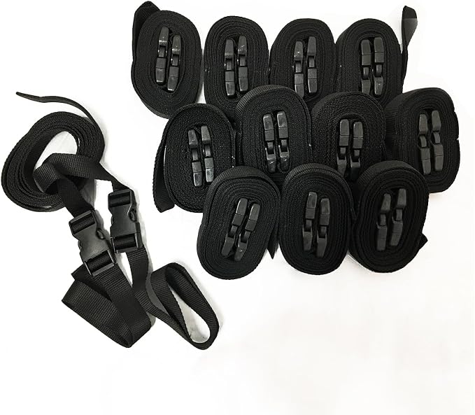 EliteShield Universal Adjustable Boat Cover Tie-Down Straps, 12-Pack Kit
