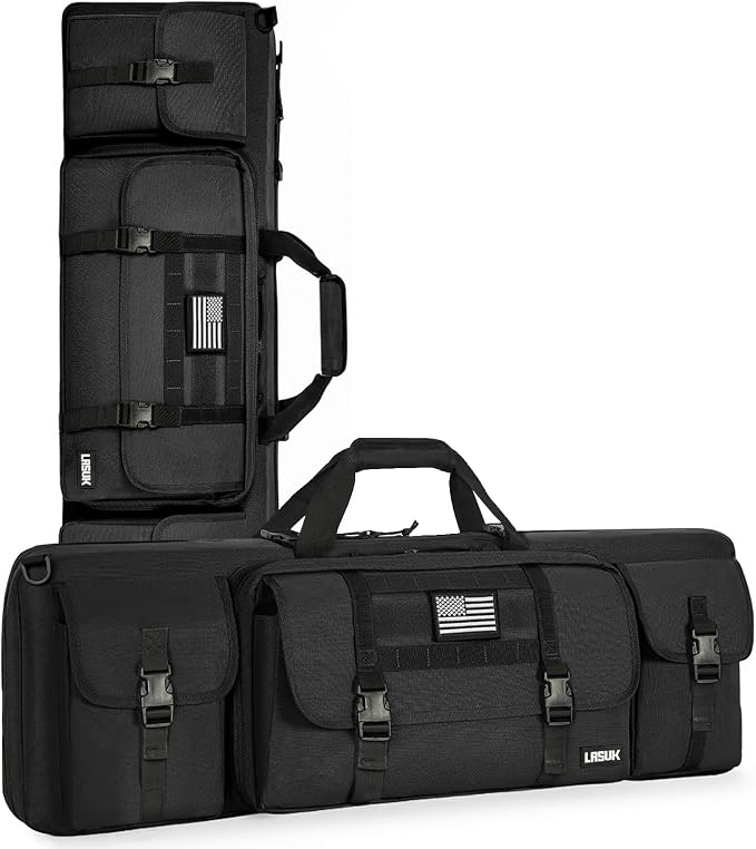 28" 32" 36" 42" 46" 48" 51" 55" Soft Double Rifle Bag, Portable Long Rifle Bag for Outdoor Hunting Shooting, Gun Case Storage & Transportation, with Multiple Colors