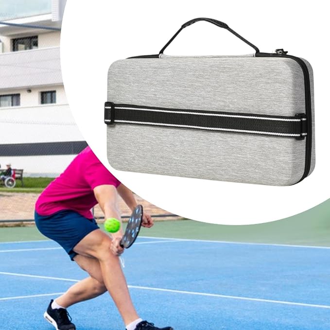 Pickleball Case Paddle Holder Organizer Racket Bag Storage Pouch Zipper Closure Sturdy Large Capacity EVA Waterproof Wear Resistant Suitabl