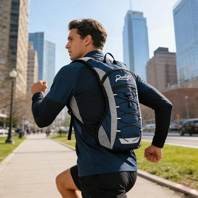 Runlight Lightweight Hydration Backpack,Running Vest for Women Men with 1.5L Water Bladder, Hydro Water Daypack for Running,Hiking,Cycling,Climbing,Biking