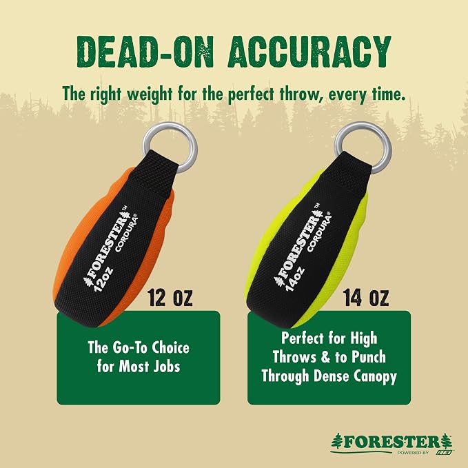 FORESTER Arborist Throw Weight | Cordura Throw Weight for High Abrasion Resistance and Durability | Arborist Equipment for Tree Climbing