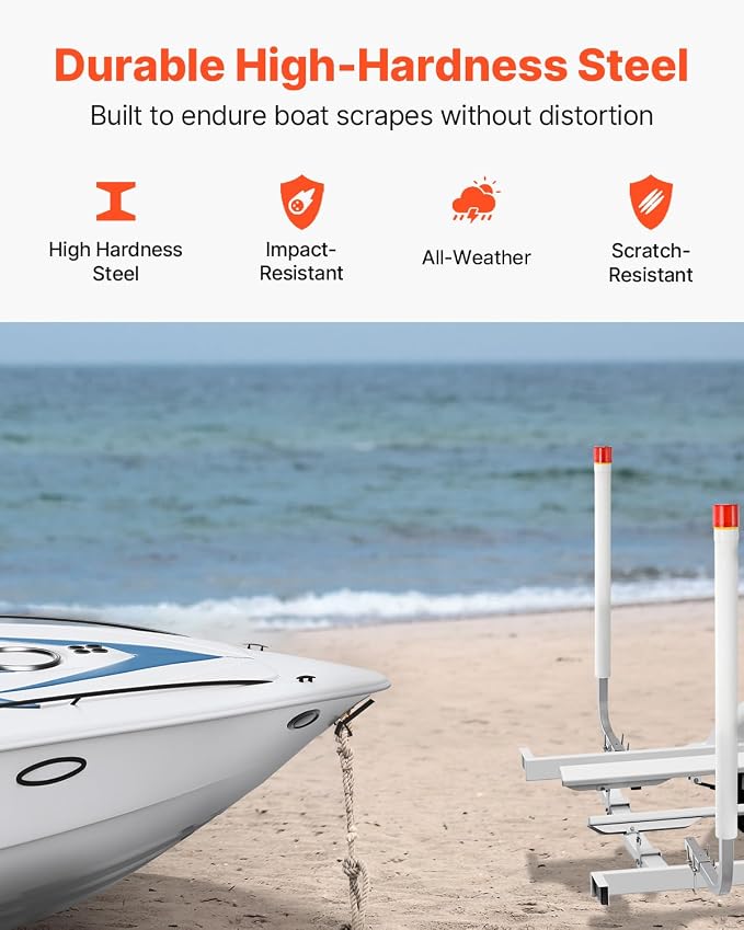 VEVOR Boat Trailer Guide, 16.7"- 60″ Adjustable Design Trailer Guide Poles, 2PCS Trailer Guide-Ons for Ski Boat, Fishing Boat or Sailboat Trailer