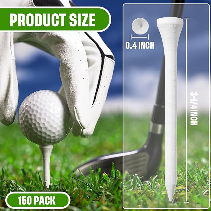 Mudder Golf Tees Bulk Wooden Bamboo Golf Tees Multicolor Wood for Men Balls Accessories