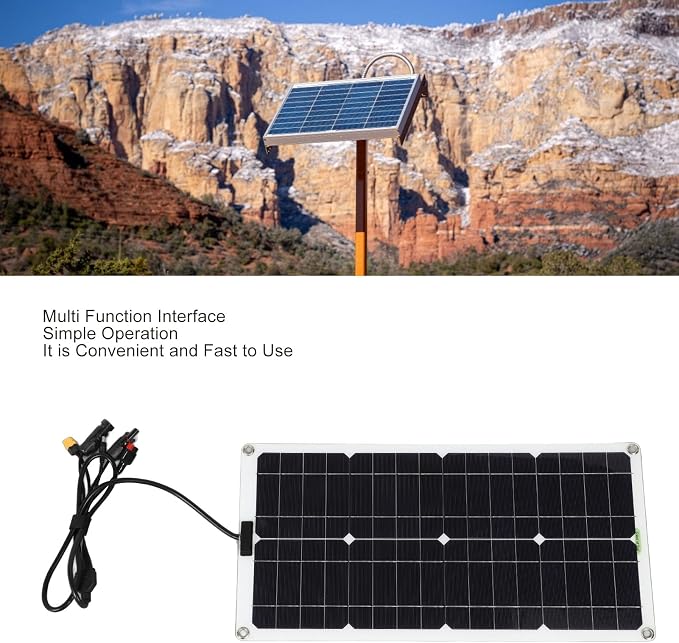 1000W Solar Panel, Monocrystalline Silicon Solar Panel with Multi-Function Interface for Outdoor Camping and Home Emergency Power