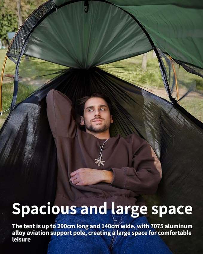 Camping Hammock Tent with Hammock Underquilt, Lightweight Hanging Hammocks Tree Straps, Portable for Hiking, Backpacking