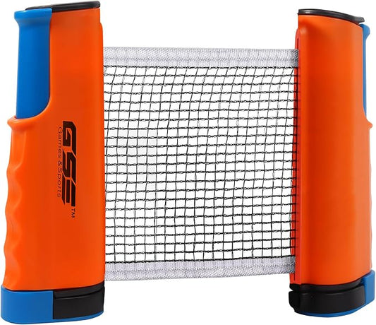 GSE Games & Sports Expert Adjustable Retractable Ping Pong Net Set & Post. Professional Table Tennis Rackets and Balls, Net with Posts and Storage Bag - Pingpong Paddle and Game Table Accessories. | Adjustable