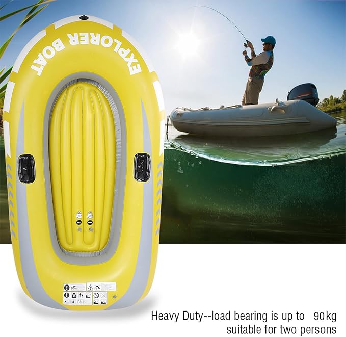 LIANGLIDE Inflatable Kayak Inflatable Kayak 2 Person 30×23×8 PVC Inflatable Kayak Canoe 2 Person Rowing Boat Fishing Drifting Diving