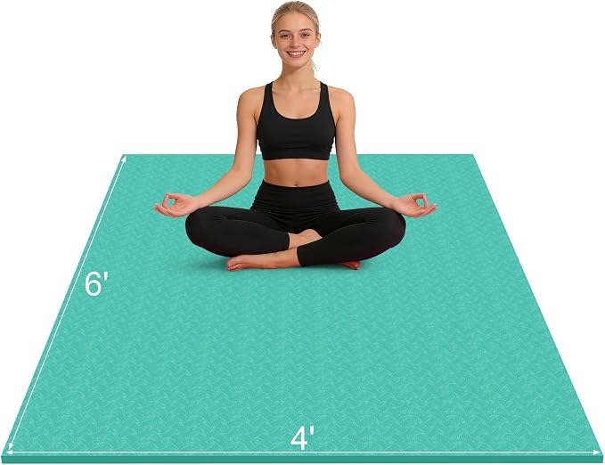 RINREA Large Gymnastics Mat for Gymnastics Bar, 6'x4' Extra Thick Exercise Mat for Home Gym Workout