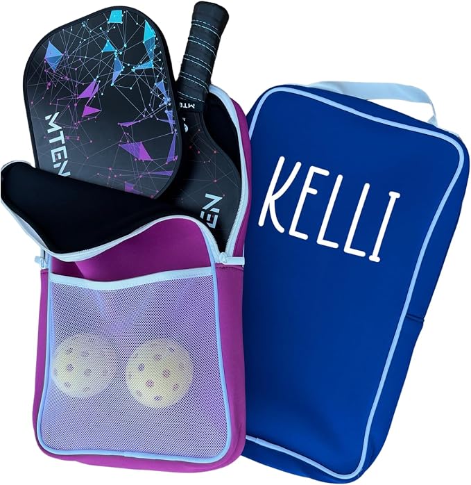 Rocket Bug Personalized Pickleball Paddle Bag - Racket Cover - Sport Gift - Custom