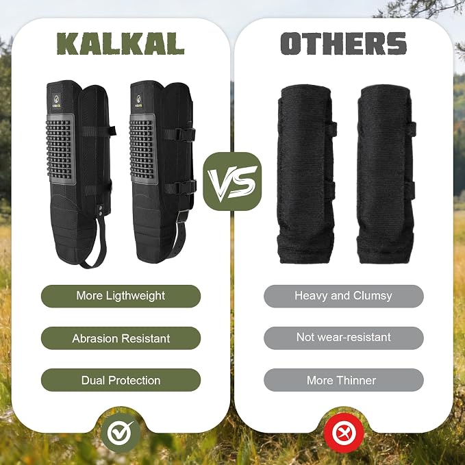 Kalkal Snake Gaiters, 1200D Waterproof Snake Chaps Snake Gaiters for Men Women, Adjustable Snake Bite Protection Snake Guards for Legs Men, Snake Proof Gaiters for Hiking Hunting