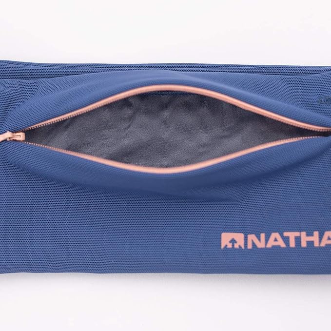 Nathan Zipster Running Belt for Men and Women, Bounce Free Waist Pack, Running Fanny Pack Women, Pockets with Zippers, Fits All iPhones